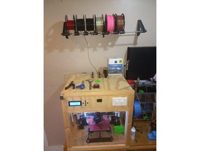 wall mounted filament rack dispenser 3d printer accessories 3d print model - Mito3D