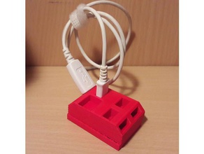 usb holder porte cable gadgets 3d print model - Mito3D