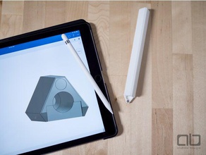 apple soporte de lápiz w magnético la tapa cierre tableta el ipad pro imán 3d print model - Mito3D