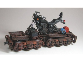 railbike kasa araç mafsallı lokomotif motosiklet tren stopmotion 3d print model - Mito3D