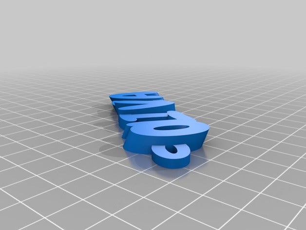 olivia è la mia personalizzato iamburny v2 di testo - nome keyfob portachiavi i su misura 3D print model - Mito3D