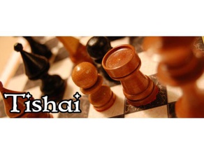 tishai board game games boardgame boardgames chess bishop king pawn pieces rook stratergy toy toys 3d print model - Mito3D