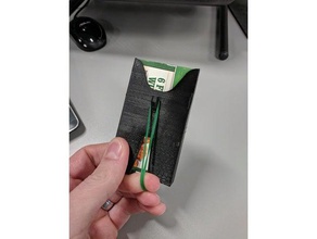 tarjeta de visita lanzador la oficina negocios titular diversión banda goma disparar 3d print model - Mito3D