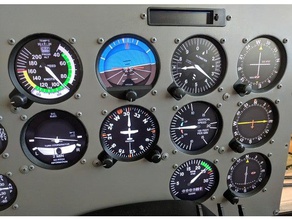 tableau de bord lunettes - simulateur vol cessna 172 L'impression 3d l'aviation simulation x-plane 3d print model - Mito3D