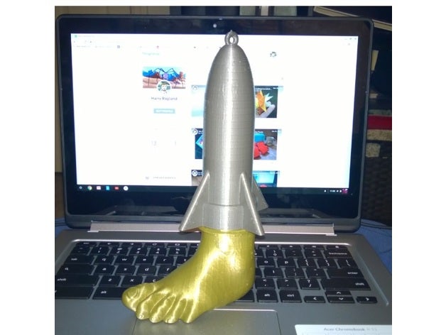 missile toe ornament container christmas decoration foot 3D print model - Mito3D