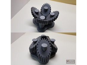 slice gears mechanical toys engrenages- mecanical robotique- educational 3d print model - Mito3D