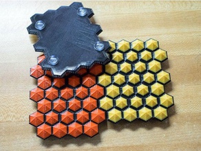 hexagonal de la jabonera cuarto baño jabón manos nido abeja el plato titular 3d print model - Mito3D