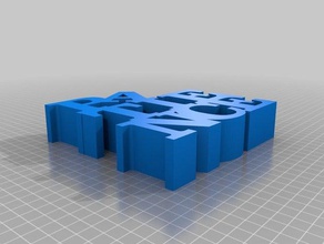Geduld variable Wort Skulptur Skulpturen kundengebundene 3d print model - Mito3D