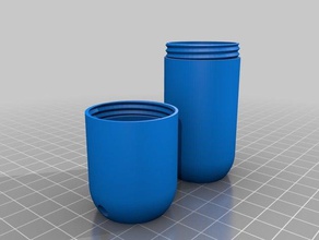 container cap containers beach geocaching wallet waterproof 3d print model - Mito3D