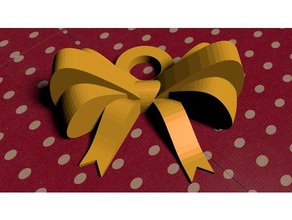 regalo adornos de proa decoración cumpleaños navidad fiocco pacco don arco ornamento 3d print model - Mito3D