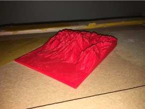 teton grand una mappa le montagne wyoming 3d print model - Mito3D