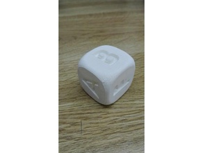 dice 6 faces letters 3d print model - Mito3D