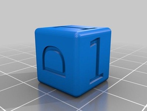 isola blu dadi 2 i su misura 3d print model - Mito3D