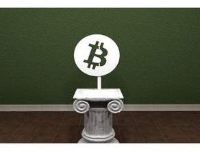 bitcoin logo signs & logos 3dpicks andy awesome bihlmaier cool cryptocurrency easy print free like lot love money neat standing why do 3d print model - Mito3D