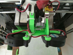 titan aero double layer fan 3d printer accessories e3d duct shroud 3d print model - Mito3D