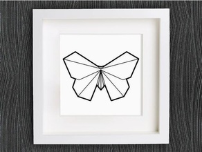 özelleştirilebilir origami kelebek hayvanlar 2d sanat hayvan bilezik özelleştirilmiş customizer dekor dekorasyon dekoratif küpe geometrik ev dekorasyonu Ev Dekorasyon böcek takı lowpoly poly düşük kolye openscad yüzük duvar 3d print model - Mito3D