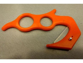 intestino gancho cuchillo simple cuchilla deporte y al aire libre de la caza 3d print model - Mito3D