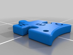 el autismo rompecabezas clave de la cadena La impresión en 3d 3d print model - Mito3D
