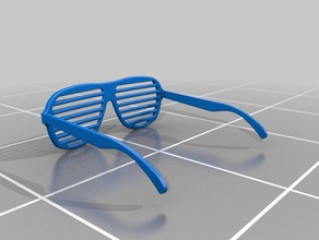 folding sunglasses glasses shades shutter 3d print model - Mito3D