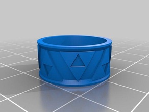 meu personalizados zeldathon recuperação triforce baixo-relevo anel anéis personalizado 3d print model - Mito3D