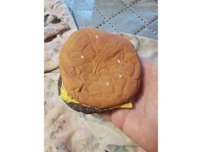 high resolution scan mcdonalds cheeseburger food & drink art burger hamburger replica 3d print model - Mito3D