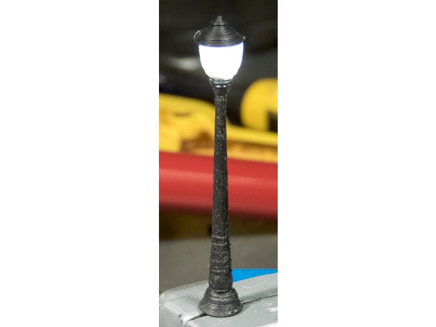 old style street lamp scale ho 1 87 hobby ho-scale model railroad trains 3D print model - Mito3D