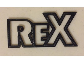 rex logo 3d baskı arex silah sıfır 1 3d print model - Mito3D