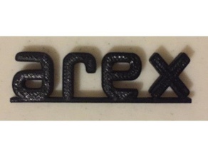 arex logotipo A impressão 3d arma rex zero 1 3d print model - Mito3D