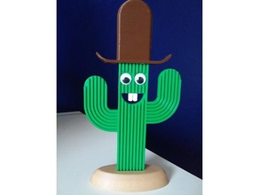 cactus jack - groovy saguaro dude sculptures cute desktop fun fusion360 fusion 360 googly eyes 3d print model - Mito3D