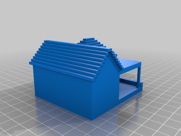 minecraft-Haus 3d-slash 3D print model - Mito3D