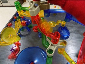 mármol genio 3-way splitter juguetes mecánicos de canicas 3d print model - Mito3D