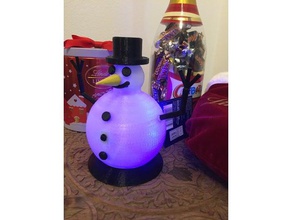 glow dark snowman decor 3d print model - Mito3D