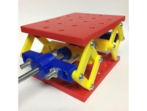 doppio pantografo in presa strumenti jack attrezzature di laboratorio ascensore meccanica 3d print model - Mito3D