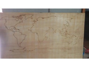 esquema del mapa mundial art lasercut 3d print model - Mito3D