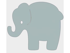 lindo bebé elefante a los animales 3d print model - Mito3D