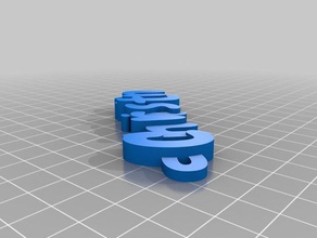 my customized iamburny's v2 text - name keyring keyfob keychains 3d print model - Mito3D