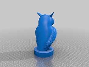 baykuş yuvarlak platform hayvanlar 3d print model - Mito3D