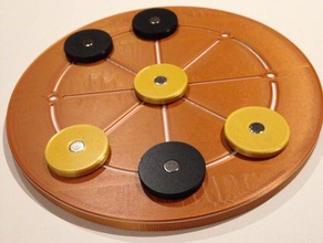 magnético que rota el tablero de juego juegos y juguetes 3d print model - Mito3D