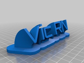 vic nameplate 2 office customized 3d print model - Mito3D