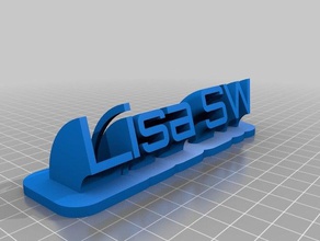 lisa sw-Typenschild office kundengebundene 3d print model - Mito3D