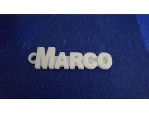 keychain - marco keychains 3d print model - Mito3D