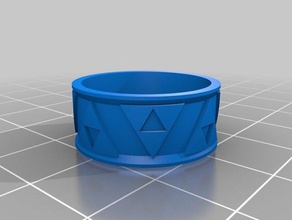 my customized zelhfudfckdbckdathon recovery triforce bas relief ring rings 3d print model - Mito3D