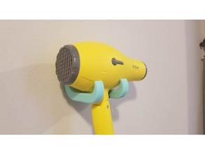 hair dryer holder organization wall hanger mount 3d print model - Mito3D