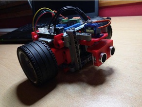 lego kompatible Teile 3d-drucken Getriebemotor hc-sr04 lego-kompatibel sg90 3d print model - Mito3D