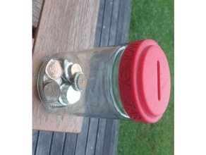 vaso soldi famiglia piggy la moneta le monete barattolo di marmellata salvadanaio 3d print model - Mito3D