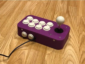 10 düğme joystick remix video oyunları 3d print model - Mito3D