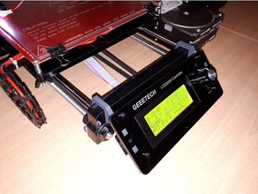 lcd screen mount geeetech i3 pro b 3d printer accessories i3b acryli display holder 3d print model - Mito3D