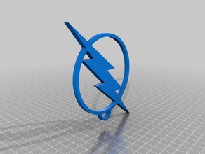 flash emblème de keychain collier porte-clés dc comics un trousseau clés super-héros 3d print model - Mito3D
