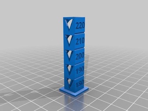 quick shot temp tower 3d printing tests customized 3d print model - Mito3D