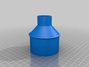 meu personalizados mangueira de vácuo adaptador 20 cone partes personalizado 3d print model - Mito3D